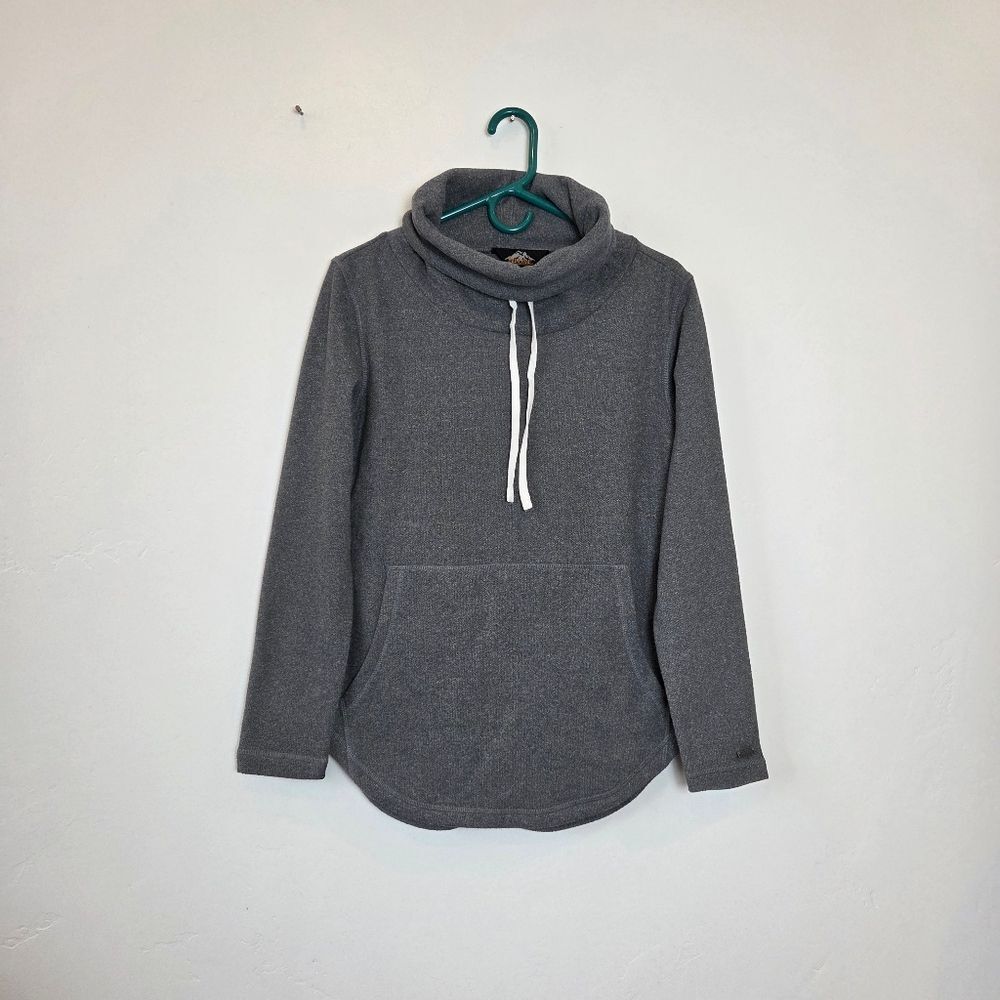 Pacific Trail Thick Cozy Sweatshirt Pullover Gray High Funnel Neck Warm Small